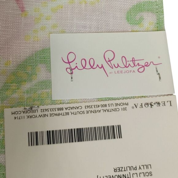 Lilly Pulitzer Bimini Lilly Pink fabric by Lee Jofa Linen Fabric Sample NWT - Picture 10 of 13